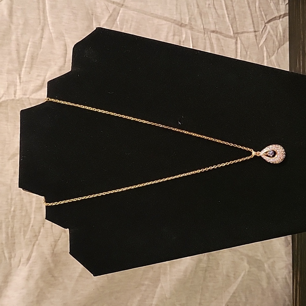 Pink and Purple Crystal Necklace - Picture 1 of 5